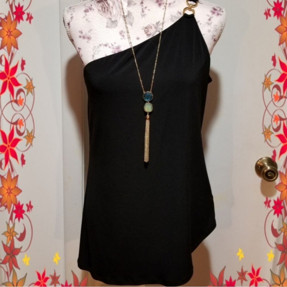 Michael Kors - Black One Shoulder Top